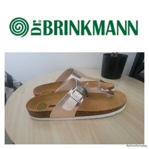 Dr. Brinkmann Rose Gold Sandals Sz 45